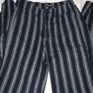 Black and White Striped Pants